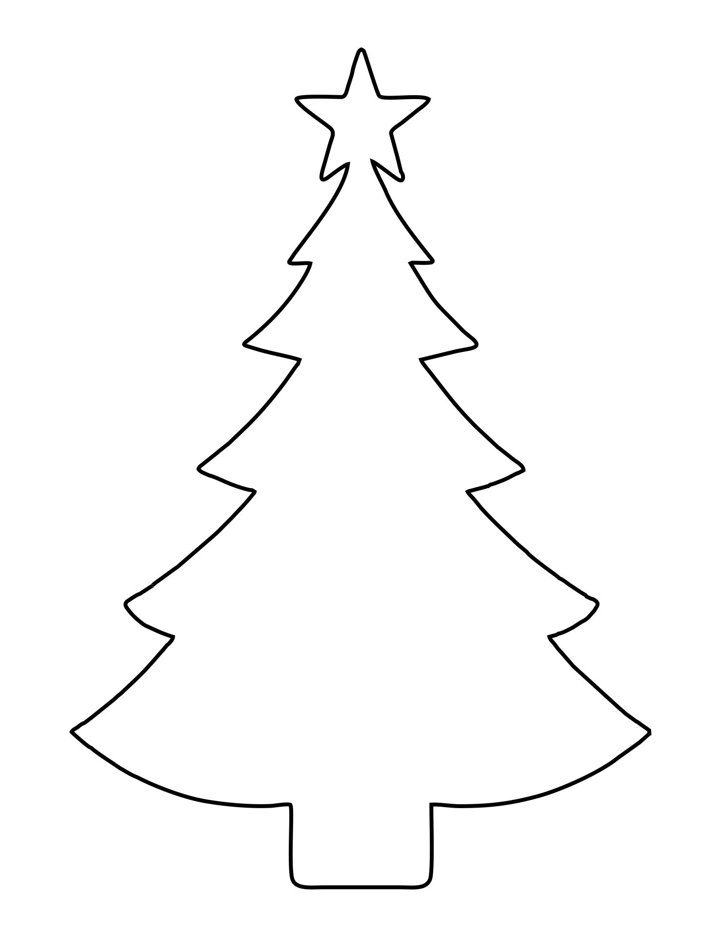 Christmas Tree Stencil - 10 Free Pdf Printables | Printablee inside Free Printable Christmas Tree Stencil