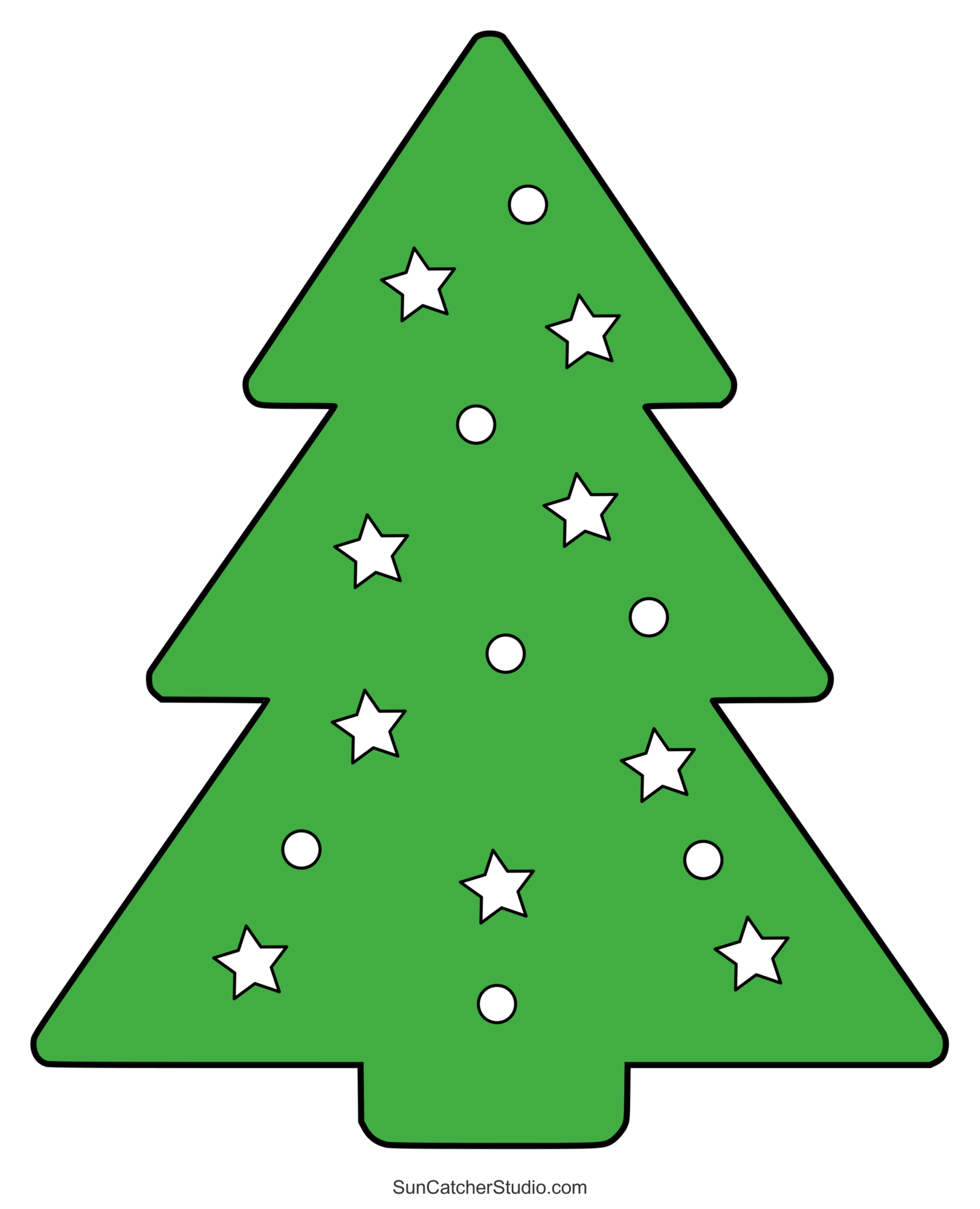 Christmas Tree Templates And Stencils (Free Printable Patterns in Green Christmas Tree Printable