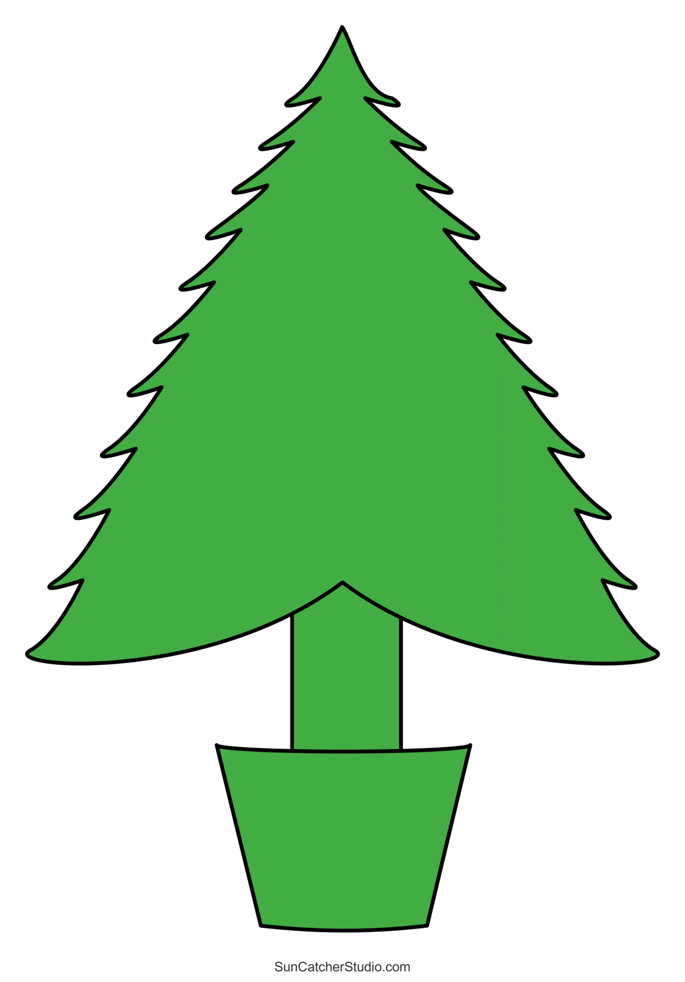 Christmas Tree Templates And Stencils (Free Printable Patterns within Green Christmas Tree Printable