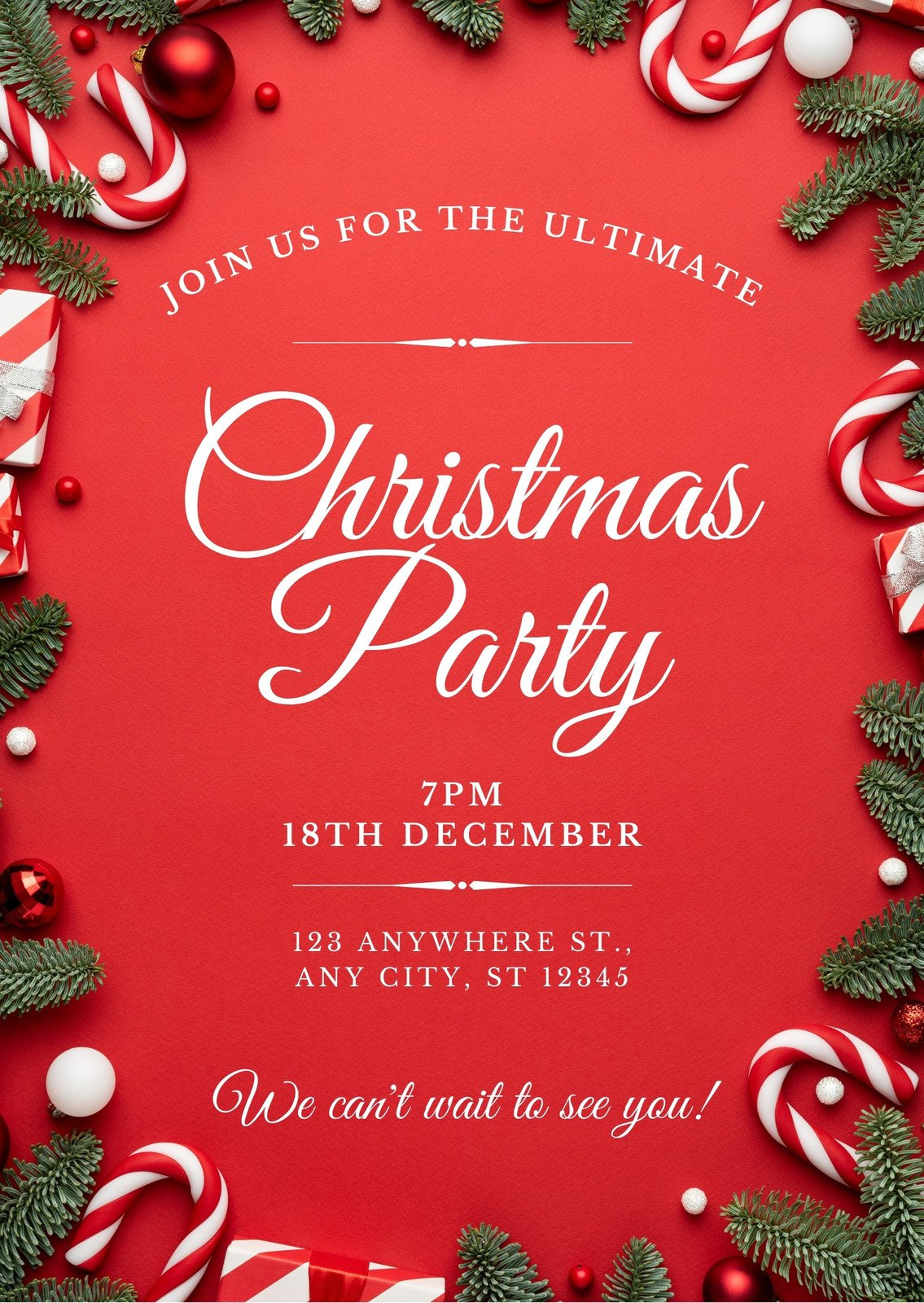 Christmas Windig Invitation Background Printable pertaining to Free Printable Christmas Party Invite