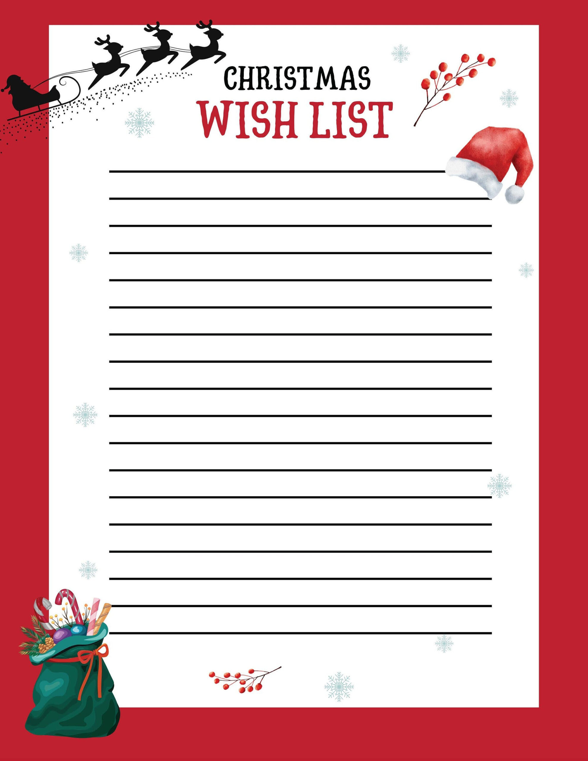 Christmas Wishlist, Christmas Printable For Kids, Christmas within Printable Wish List For Christmas