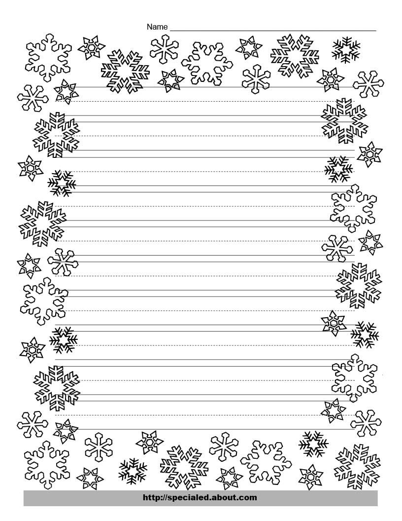 Christmas Writing Paper With Decorative Borders intended for Free Printable Christmas Writing Paper