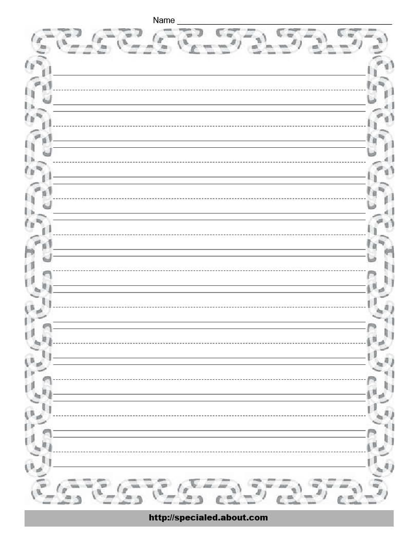 Christmas Writing Paper With Decorative Borders pertaining to Free Printable Christmas Writing Paper