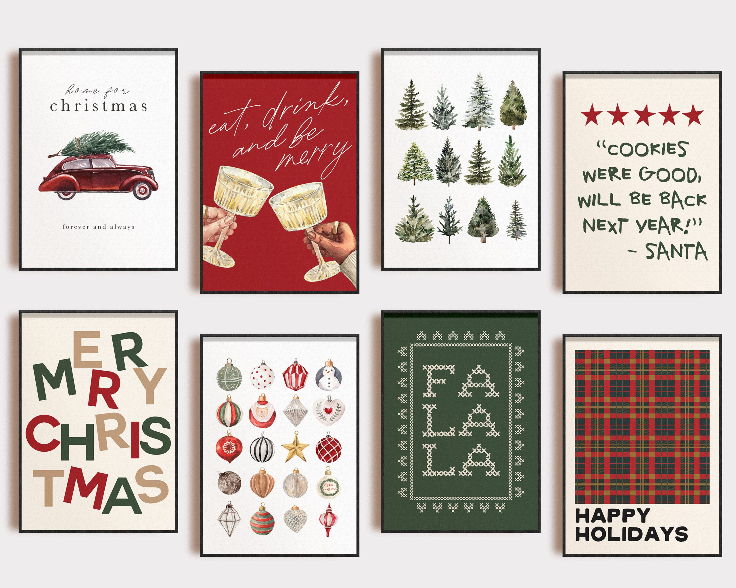 Classic Christmas Prints 20 Christmas Printables Christmas Decor for Christmas Printable Wall Art