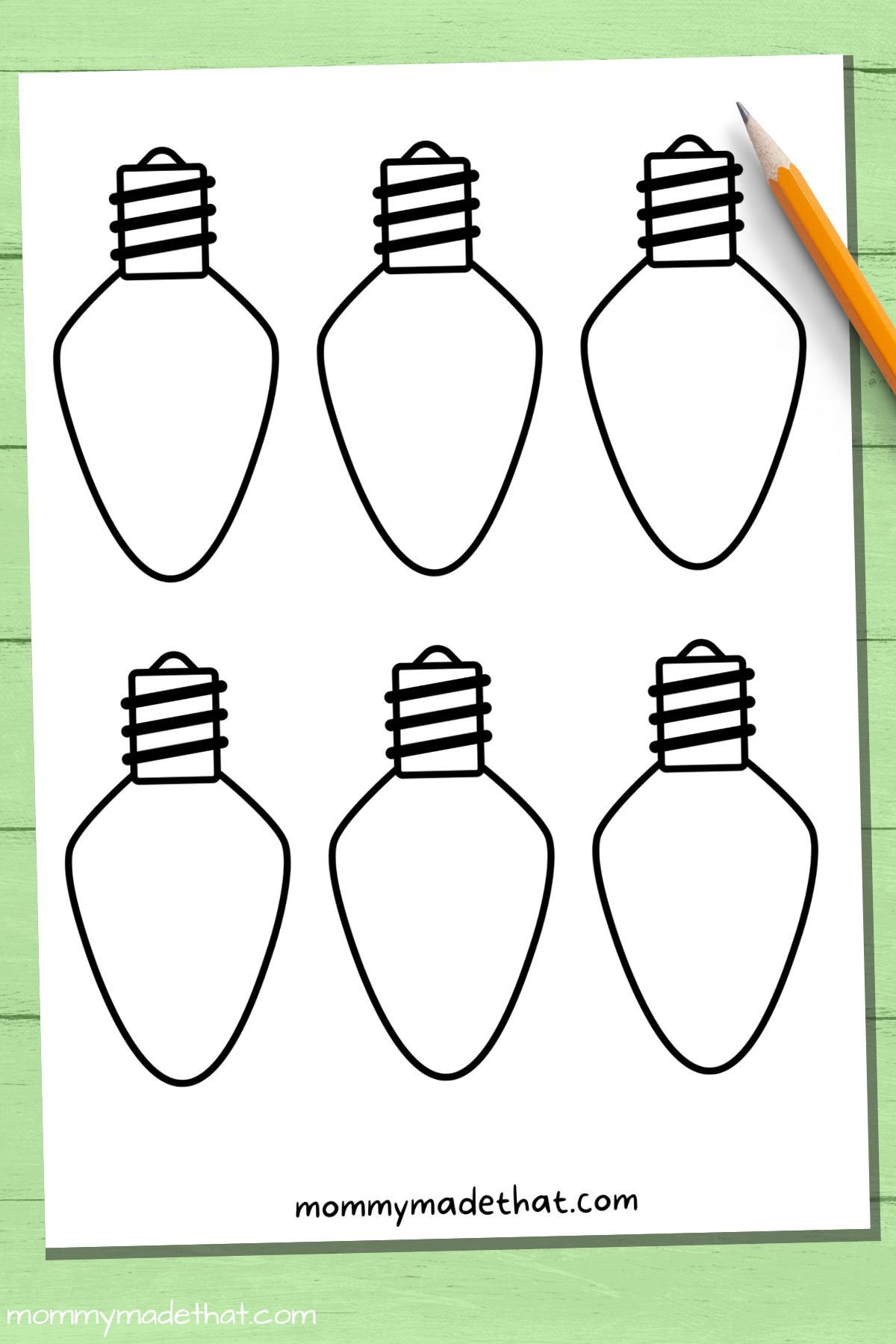 Cute Christmas Light Templates (Free Printable!) intended for Printable Christmas Lights Template