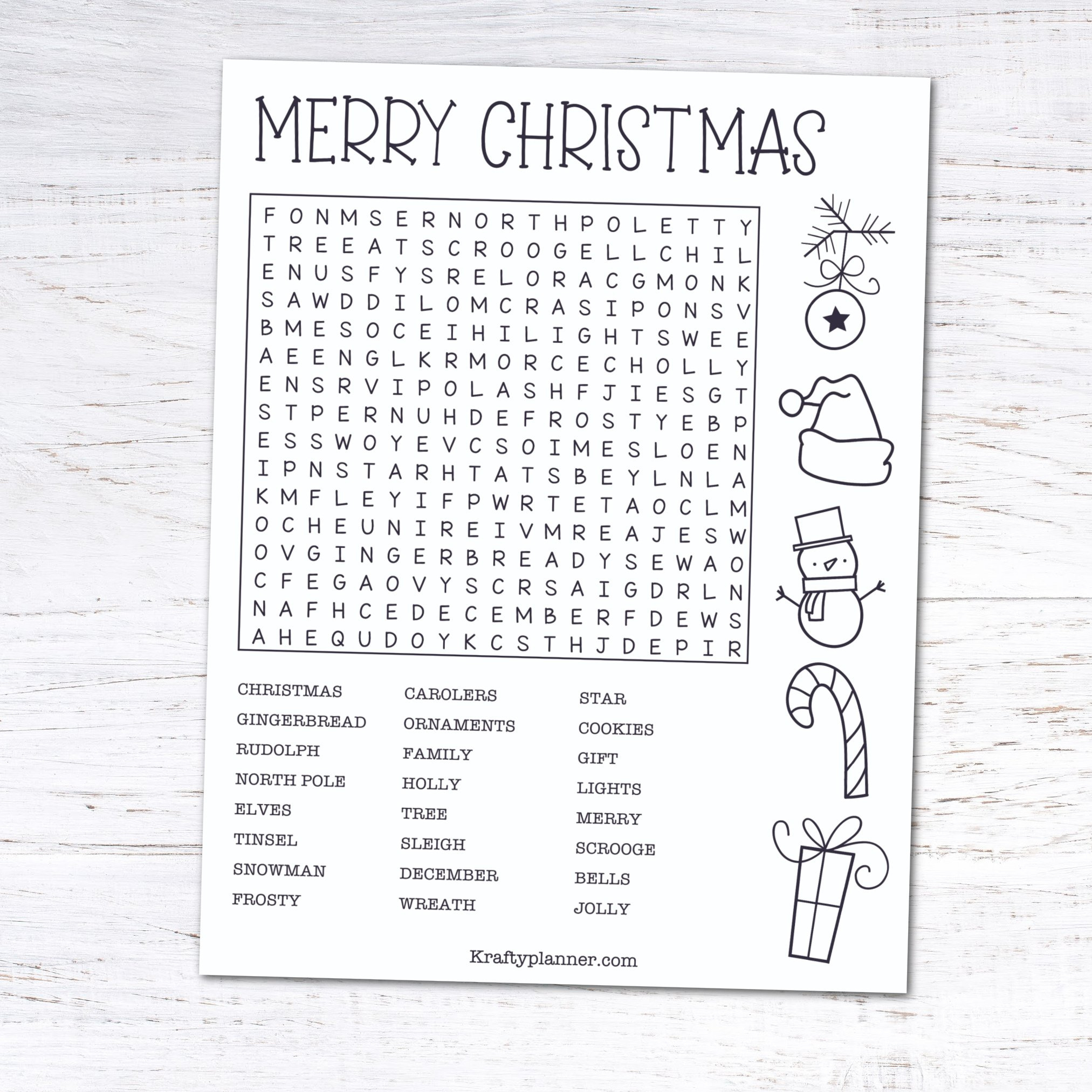 Day 9: Christmas Word Search {12 Days Of Free Christmas Printables in Printable Christmas Word Search