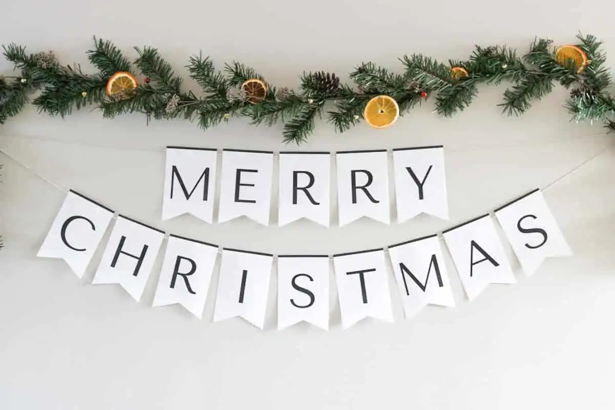 Diy Merry Christmas Banner | Free Printable - The Home Intent for Free Printable Christmas Banner