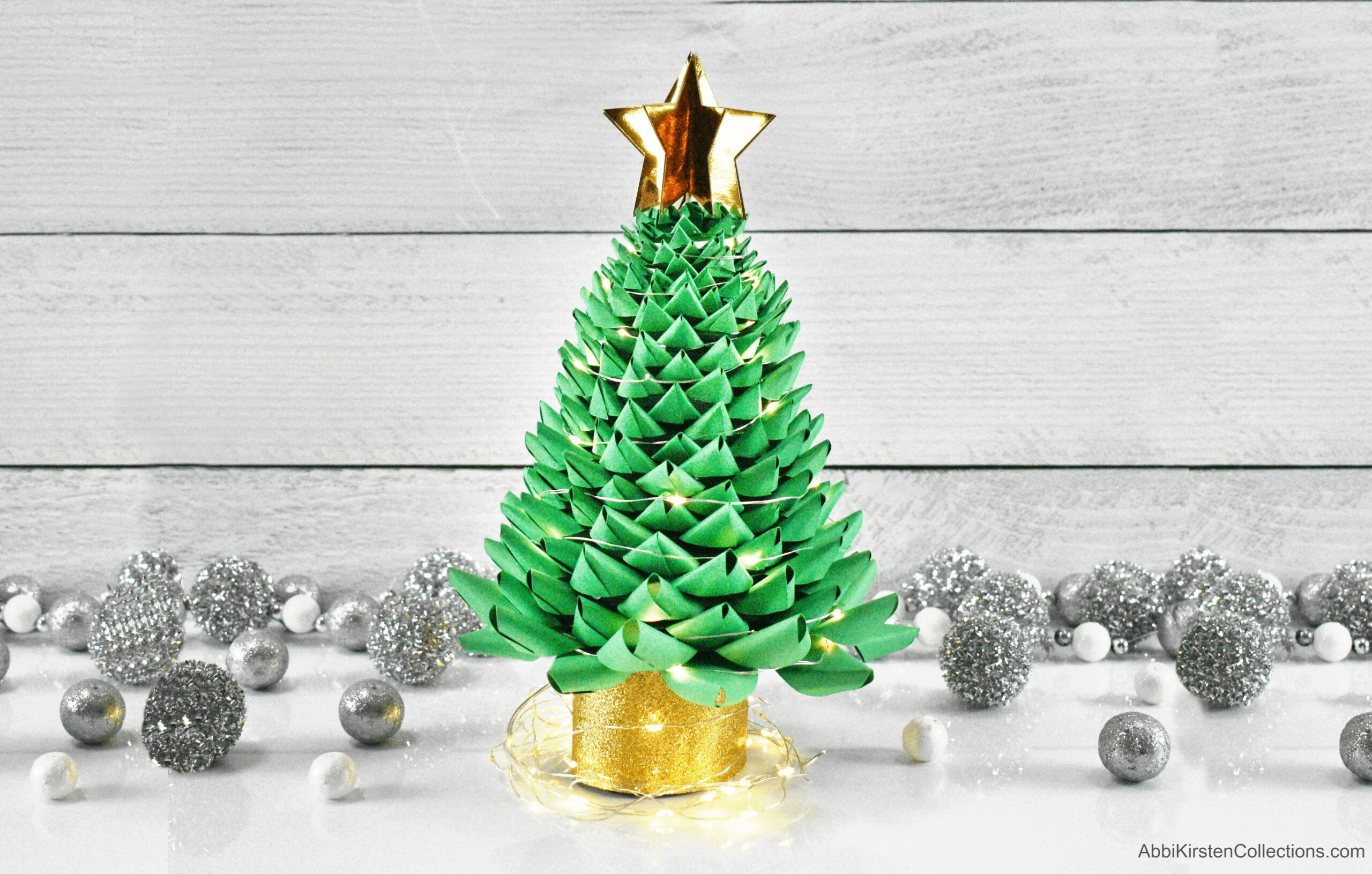 Diy Paper Christmas Tree Craft With Free Svg And Pdf Templates with regard to Free Printable 3d Christmas Tree Template