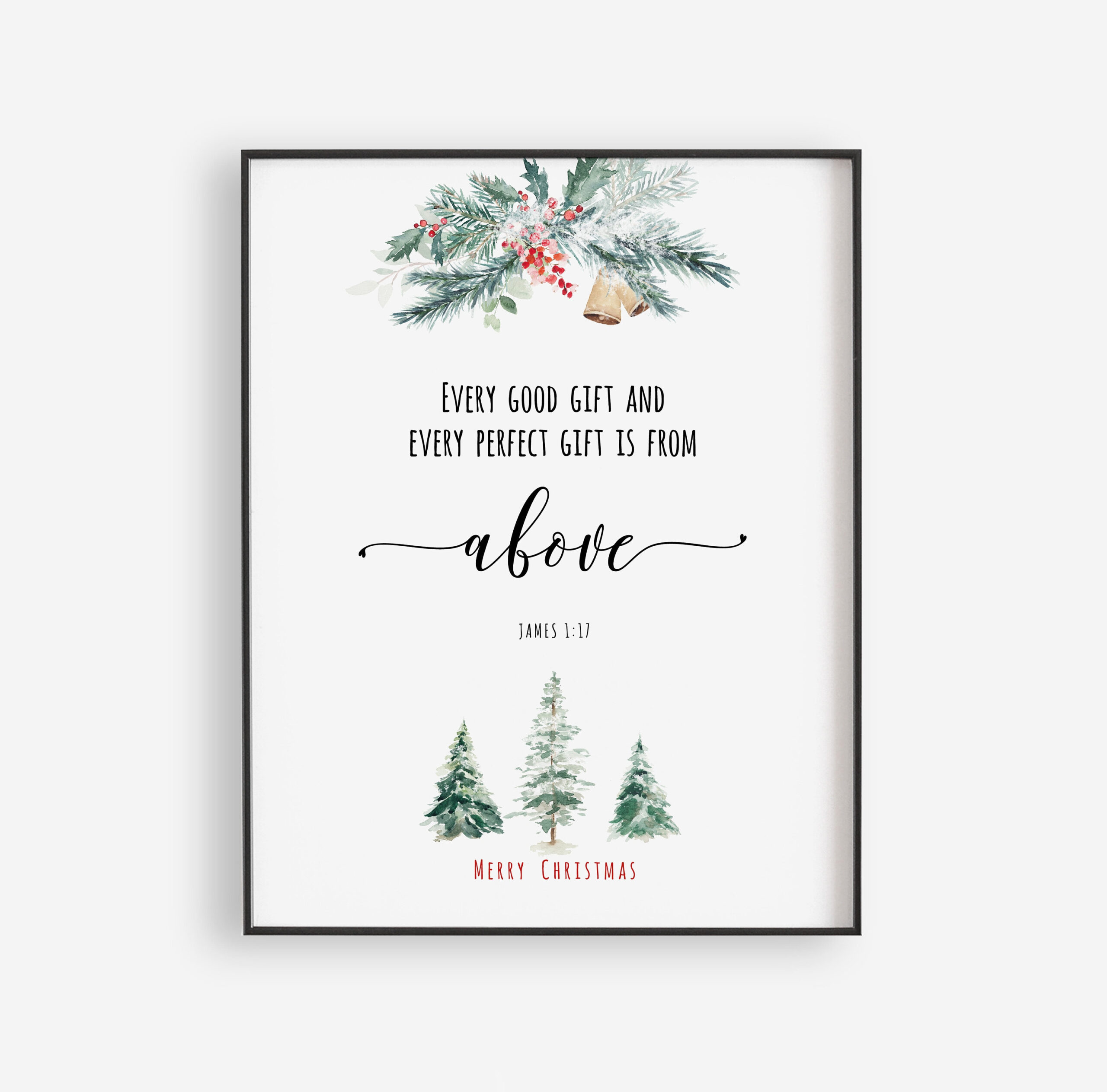 Every Good Gift Christmas Printables, Bible Verse Card Download throughout Printable Christmas Bible Verse