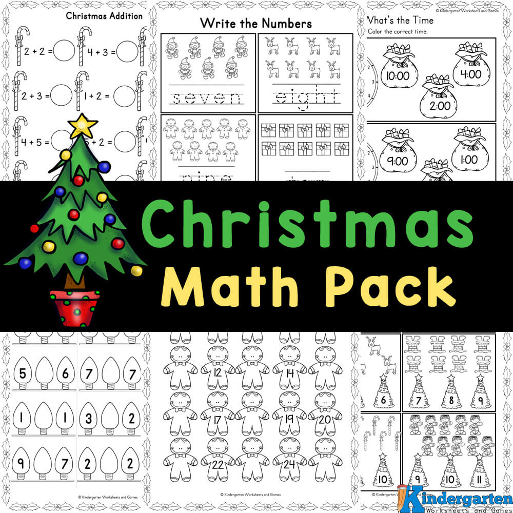 🎄 Free Christmas Math Worksheets For Kindergarten inside Kindergarten Christmas Math Printables