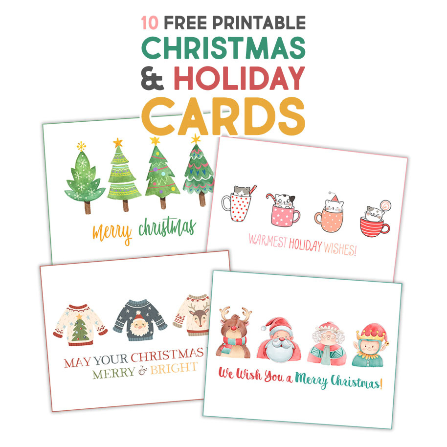 Fabulous Free Printable Christmas &amp;amp; Holiday Cards - The Cottage Market in Free Christmas Card Printable