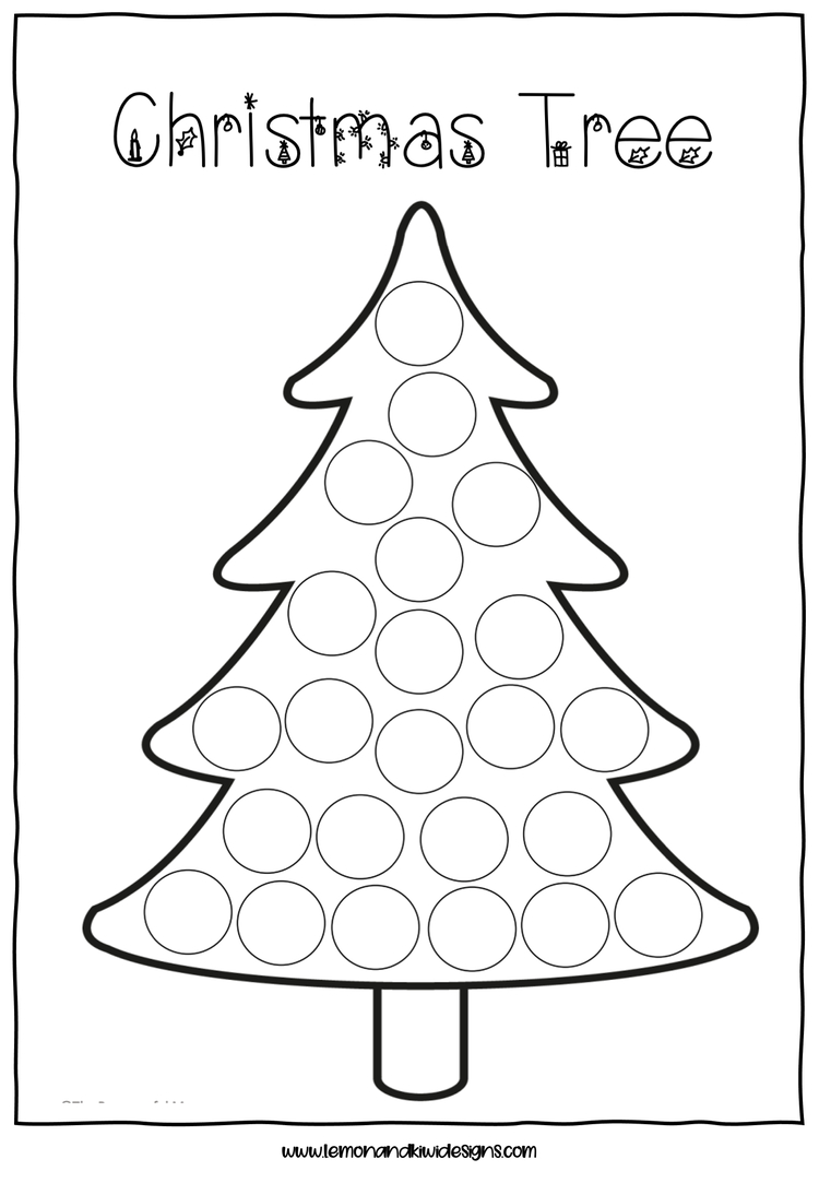 Free Christmas Do-A-Dot Printables - Lemon And Kiwi Designs inside Christmas Dot Marker Printables