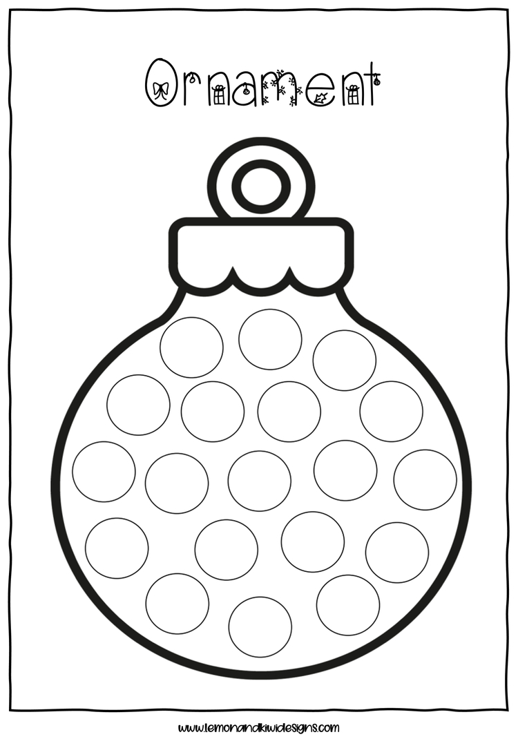 Free Christmas Do-A-Dot Printables - Lemon And Kiwi Designs pertaining to Christmas Dot Dot Printables