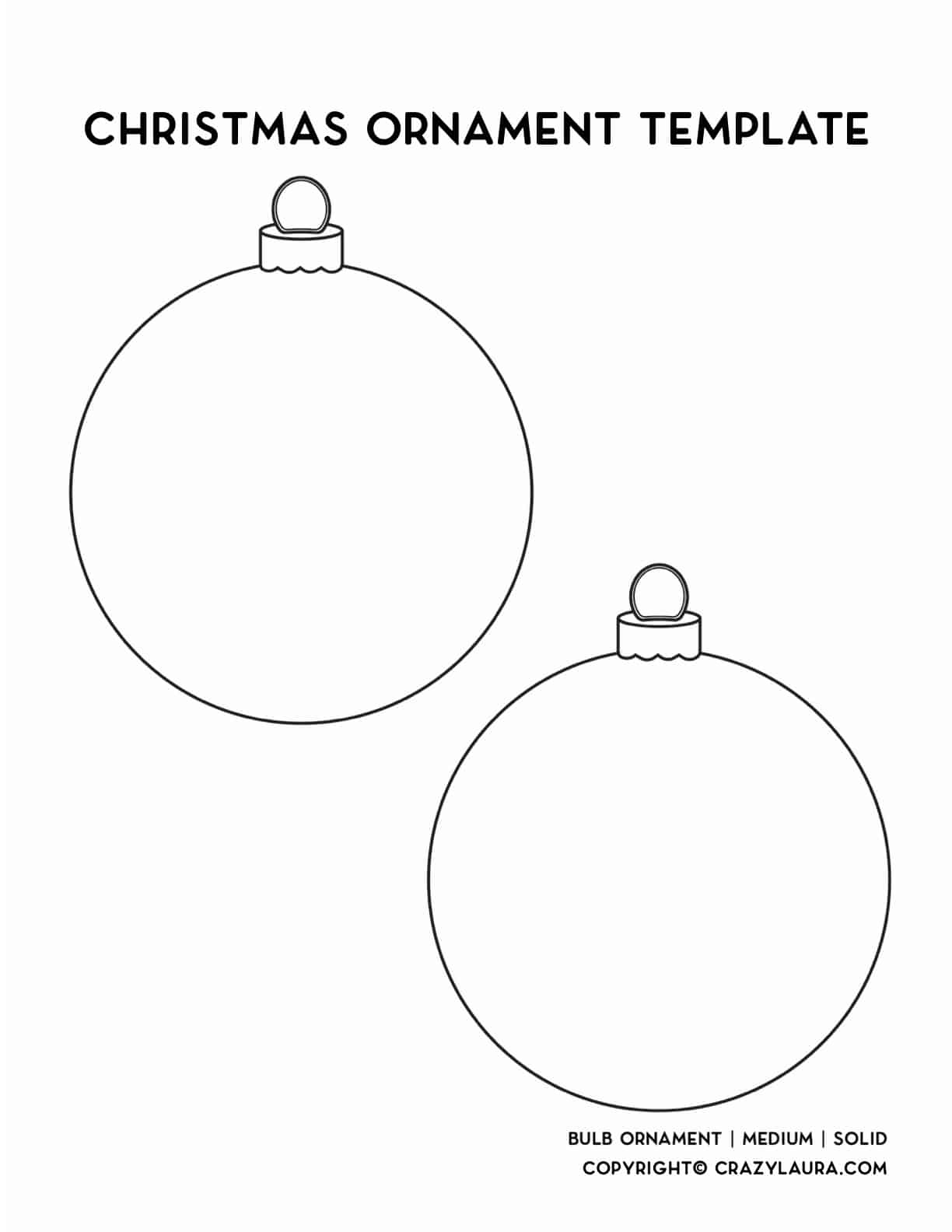 Free Christmas Ornament Template Printables &amp;amp; Outlines - Crazy Laura for Christmas Ornaments Printable Free