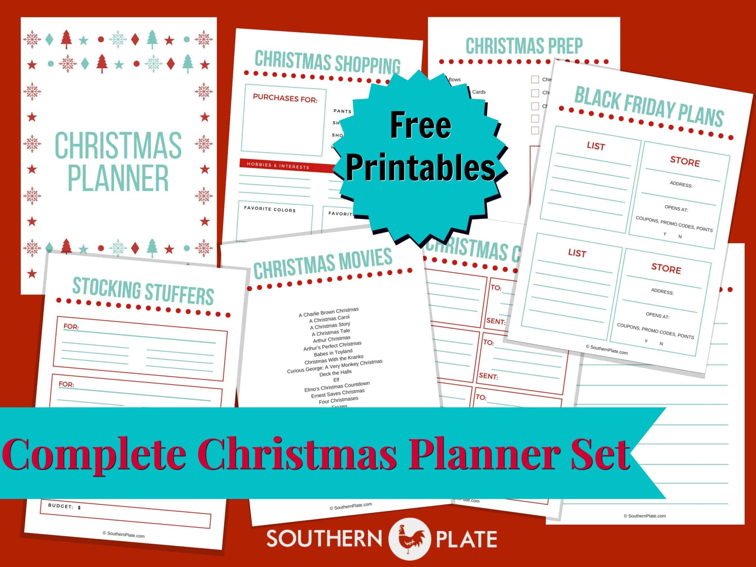 Free Christmas Planner Printables - Southern Plate for Christmas Planner Free Printables