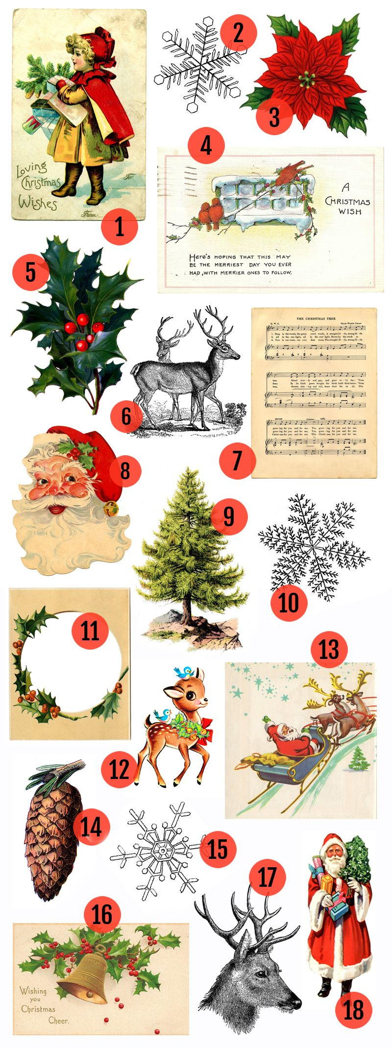 Free Christmas Printable &amp;amp; Vintage Christmas Clip Art (Maggie inside Free Christmas Clipart Printable