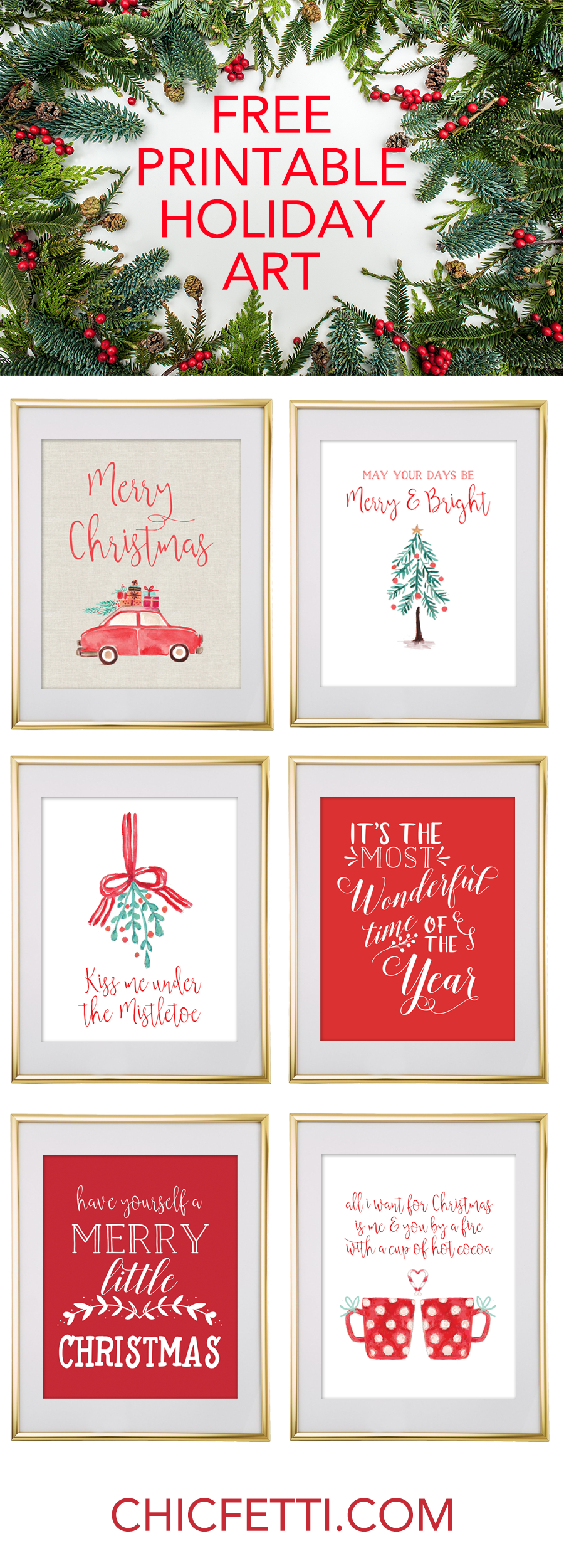 Free Christmas Printable Wall Art for Free Printable Christmas Wall Art