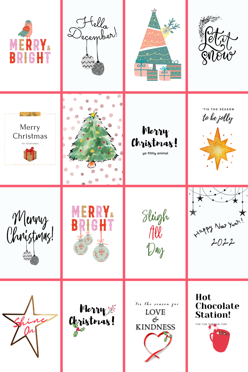 Free Christmas Printables For Stunning Wall Art And Journals for Free Printable Images Of Christmas