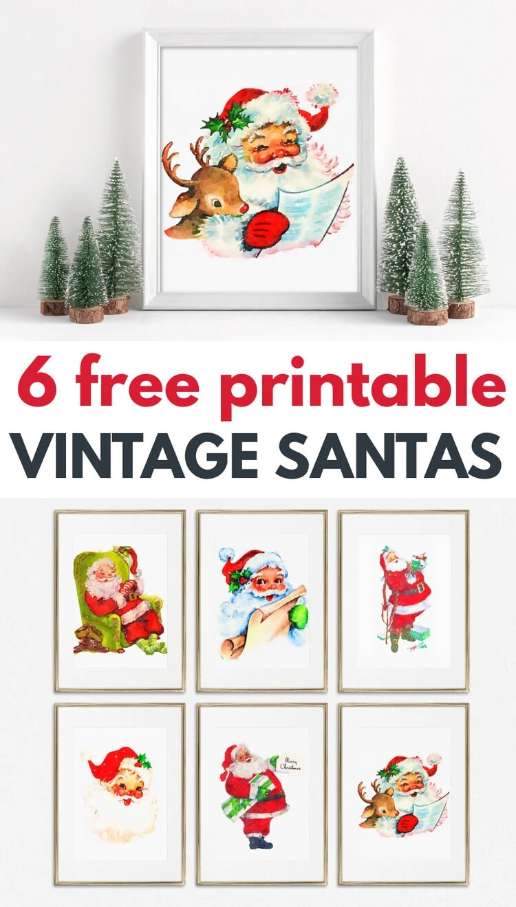 Free Christmas Printables: Vintage Santa Illustrations inside Free Printable Vintage Christmas