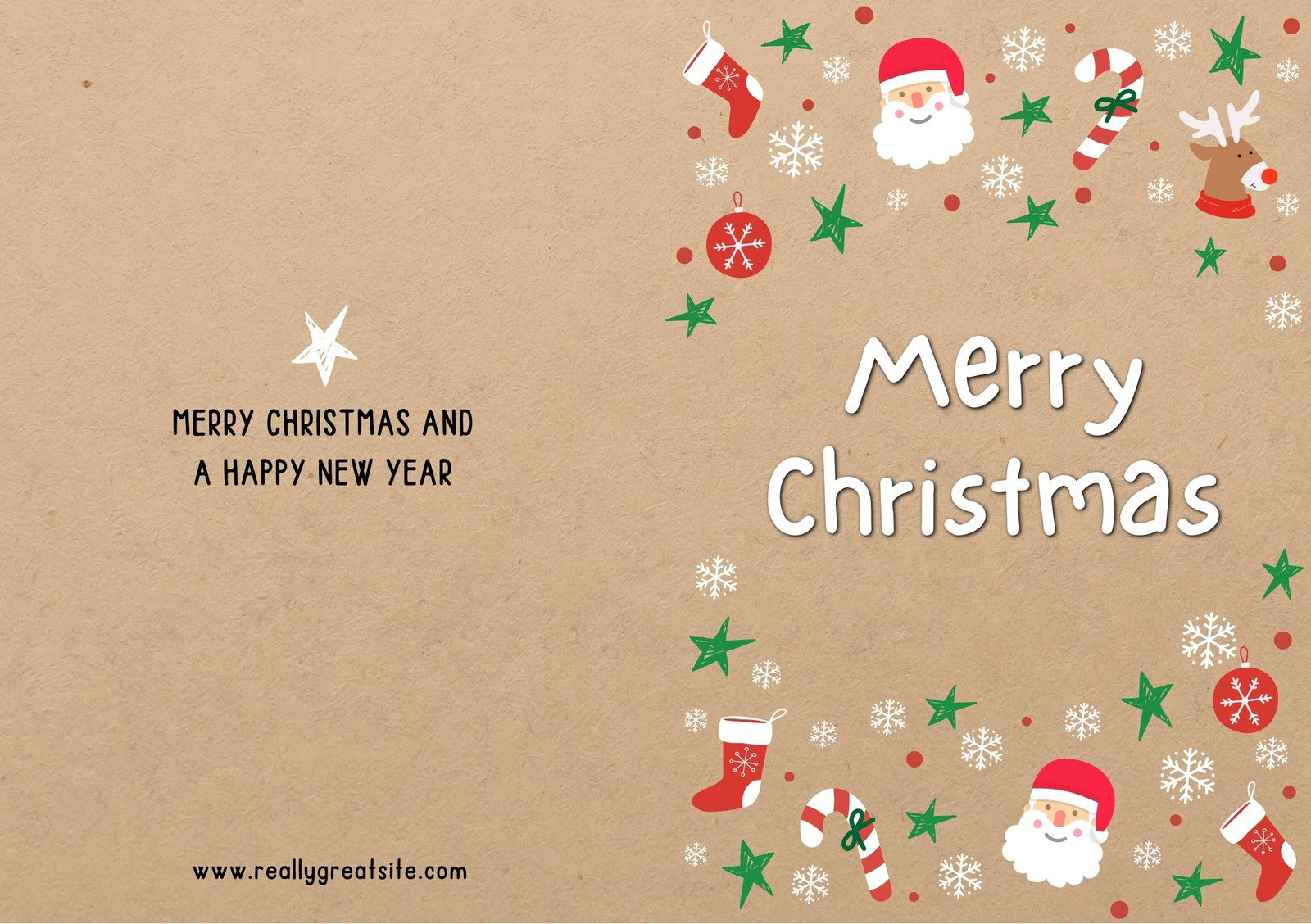 Free Custom Printable Christmas Folded Card Templates | Canva with regard to Christmas Cards Printable