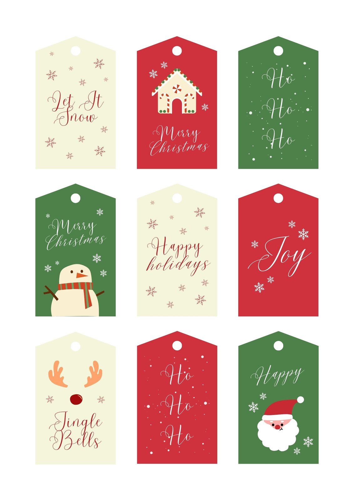 Free Custom Printable Christmas Tag Templates | Canva regarding Christmas to And From Printable Labels