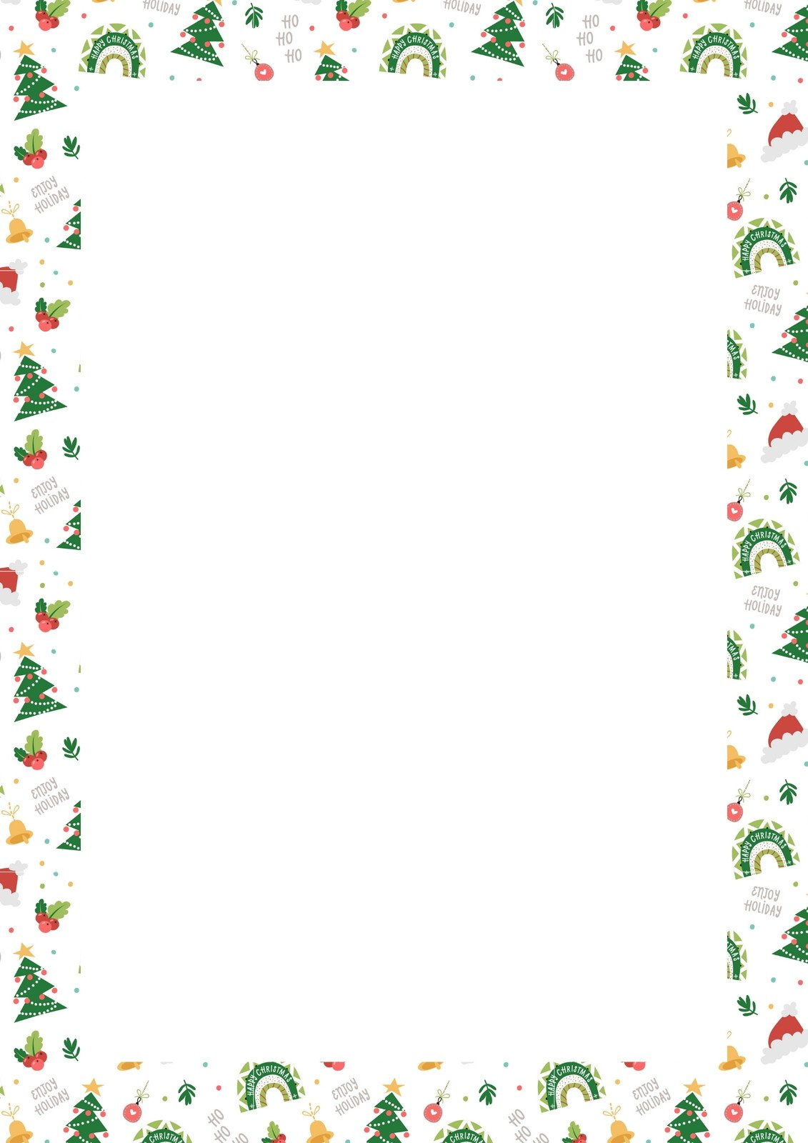 Free Customizable Christmas Page Border Templates | Canva in Christmas Border Paper Printable