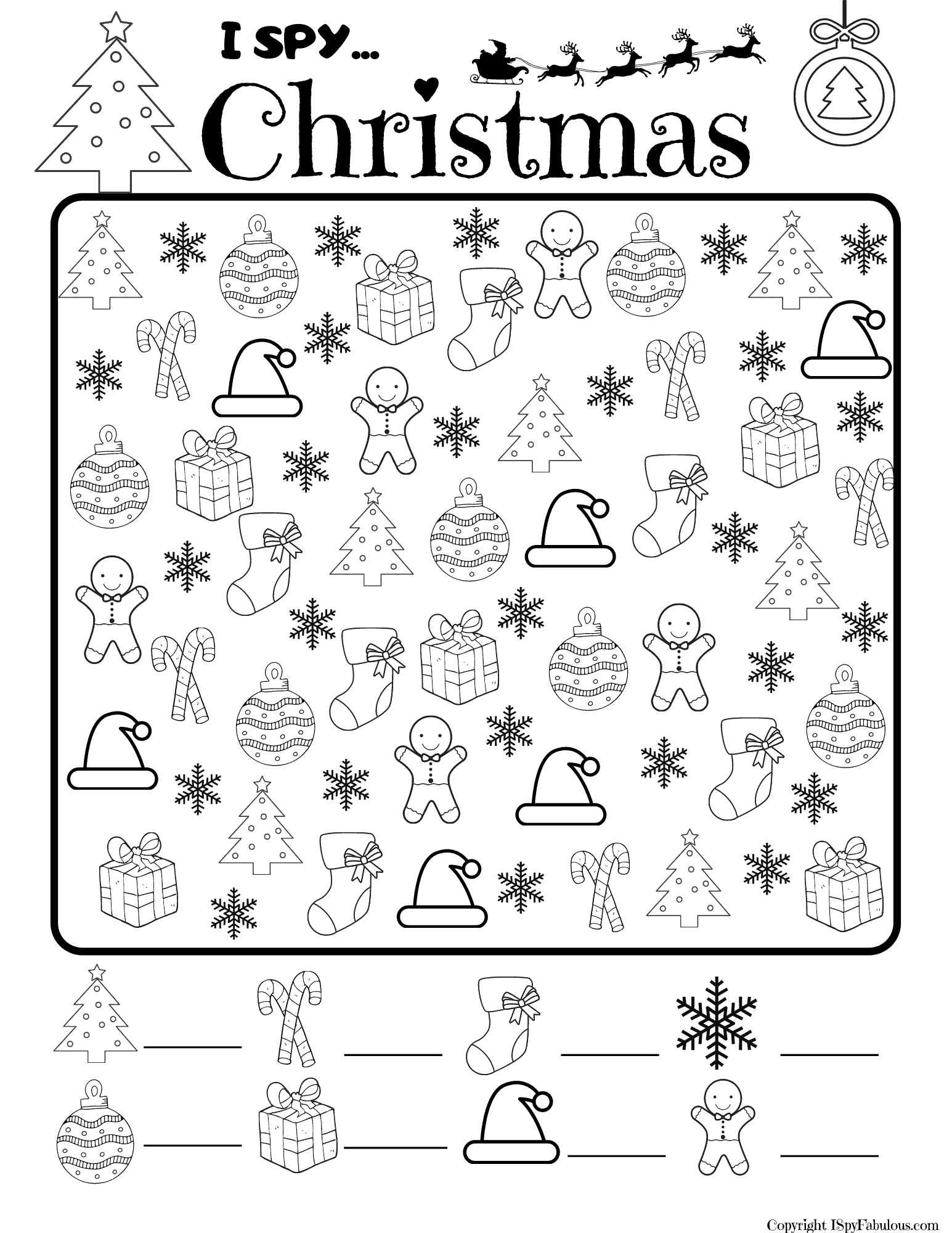 Free I Spy Christmas Printable For Kids! - I Spy Fabulous within Printable Christmas I Spy