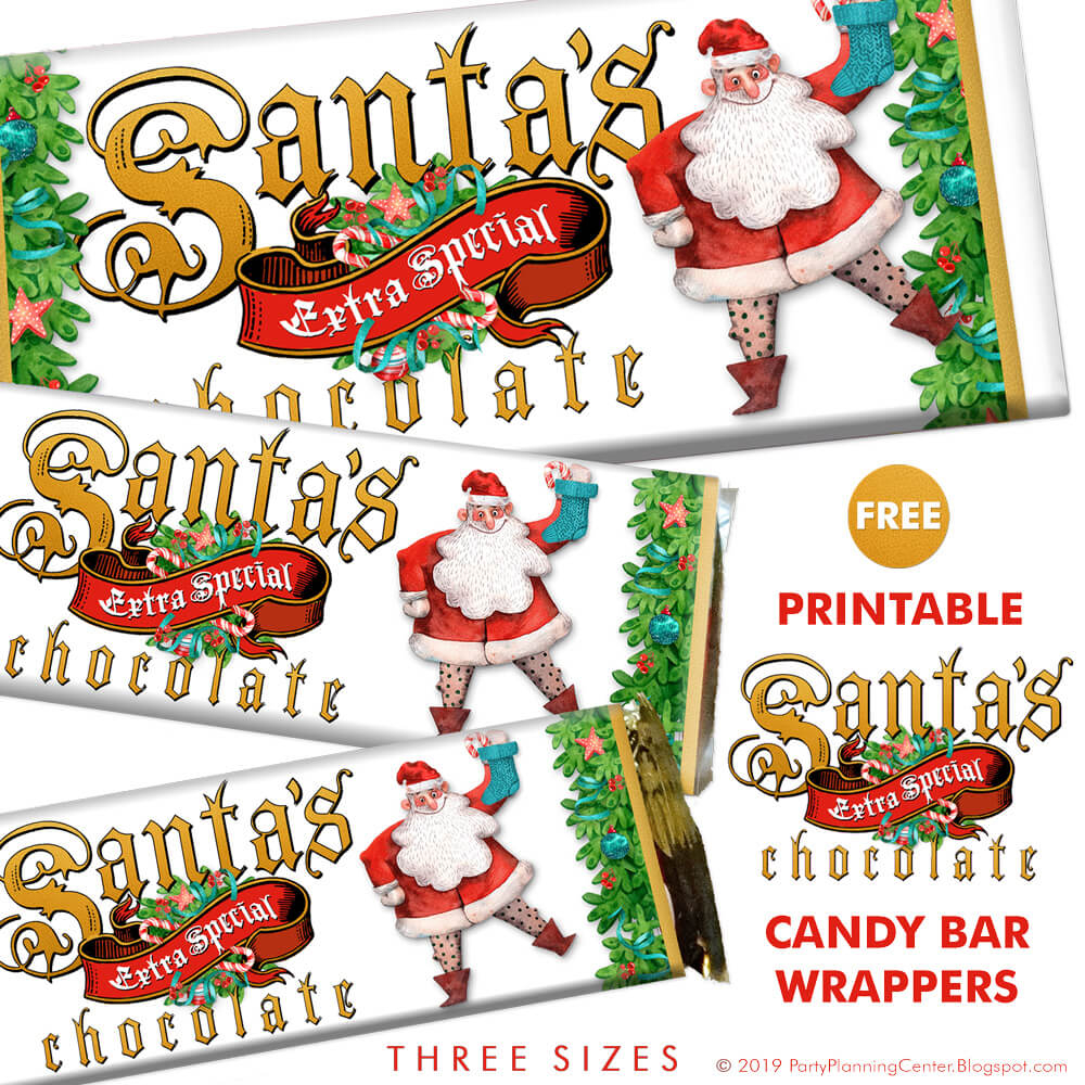 Free Printable Christmas Chocolate Wrappers intended for Candy Bar Wrappers Christmas Free Printable