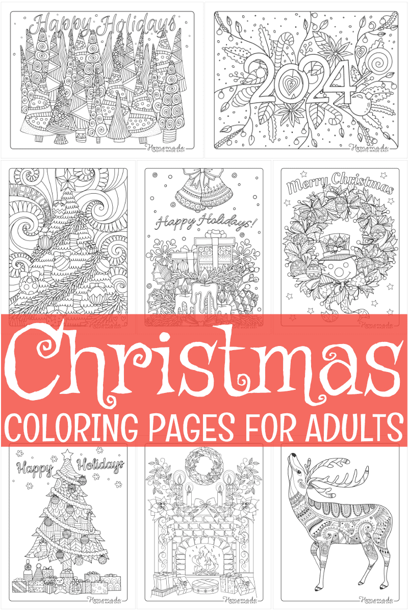 Free Printable Christmas Coloring Pages For Adults intended for Free Christmas Printables For Adults