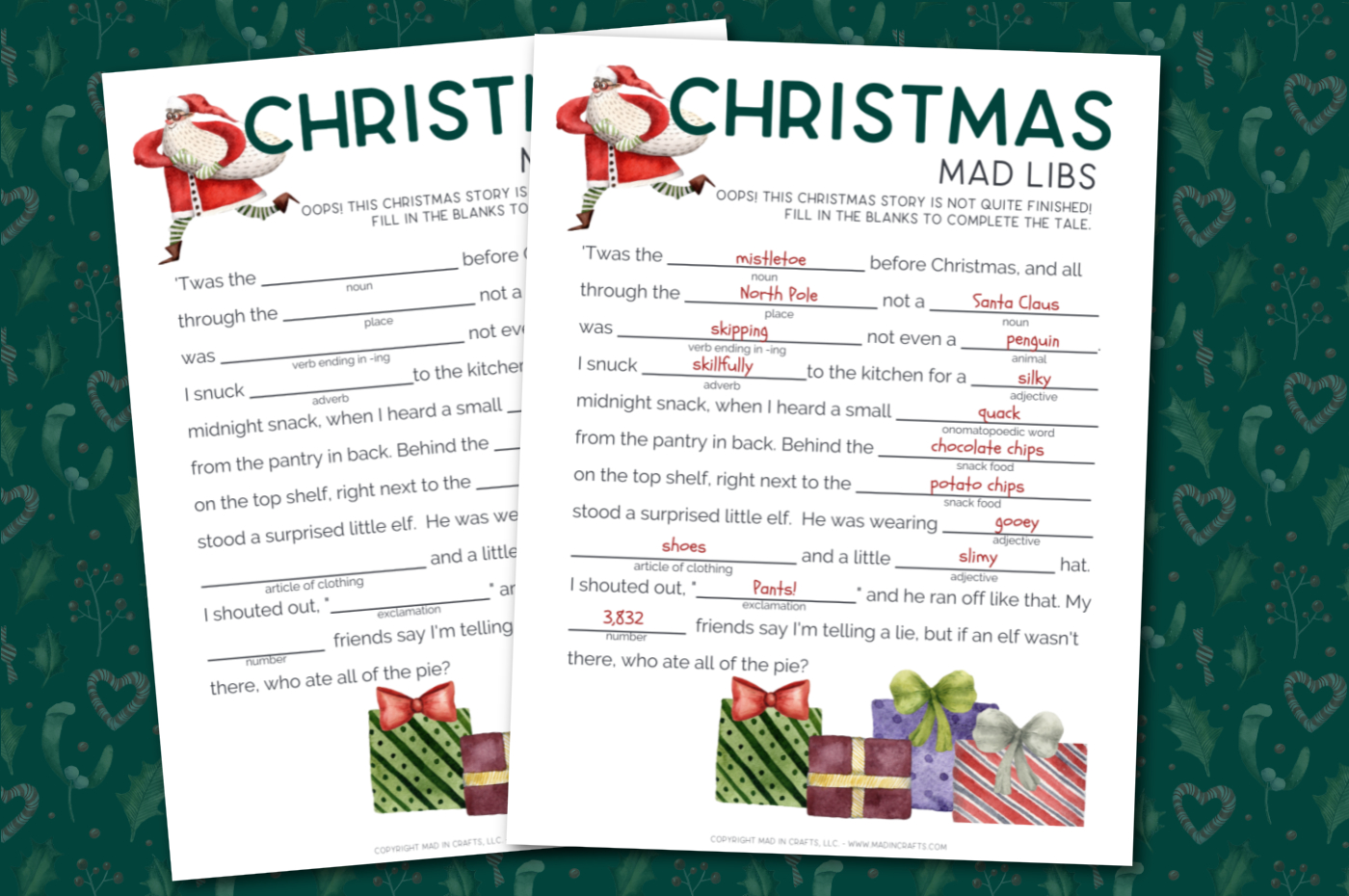 Free Printable Christmas Mad Libs Printables Mad In Crafts for Free Christmas Mad Libs Printables