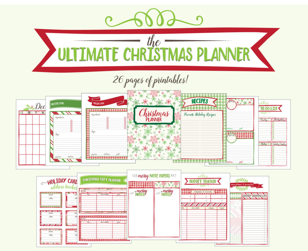 Free Printable Christmas Planner - 26 Pages! | Live Craft Eat with Free Printable Christmas Planner