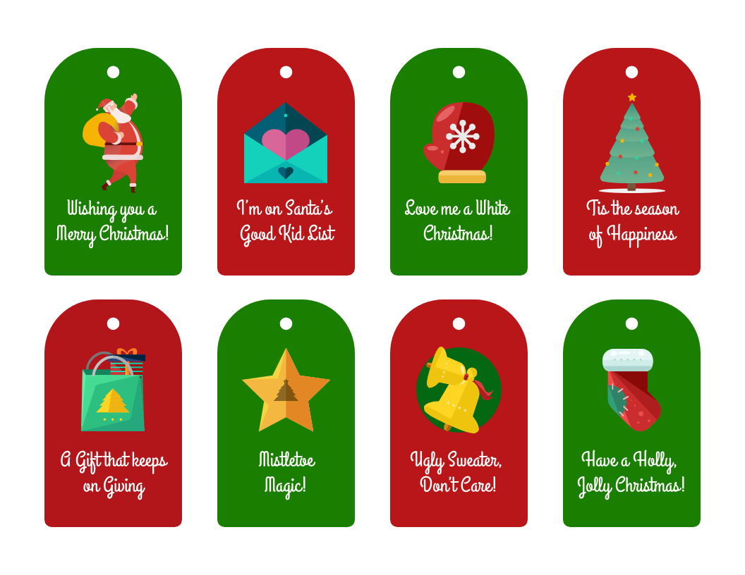 Free Printable Christmas Tags - Venngage regarding Free Printable Christmas Gift Tags Templates