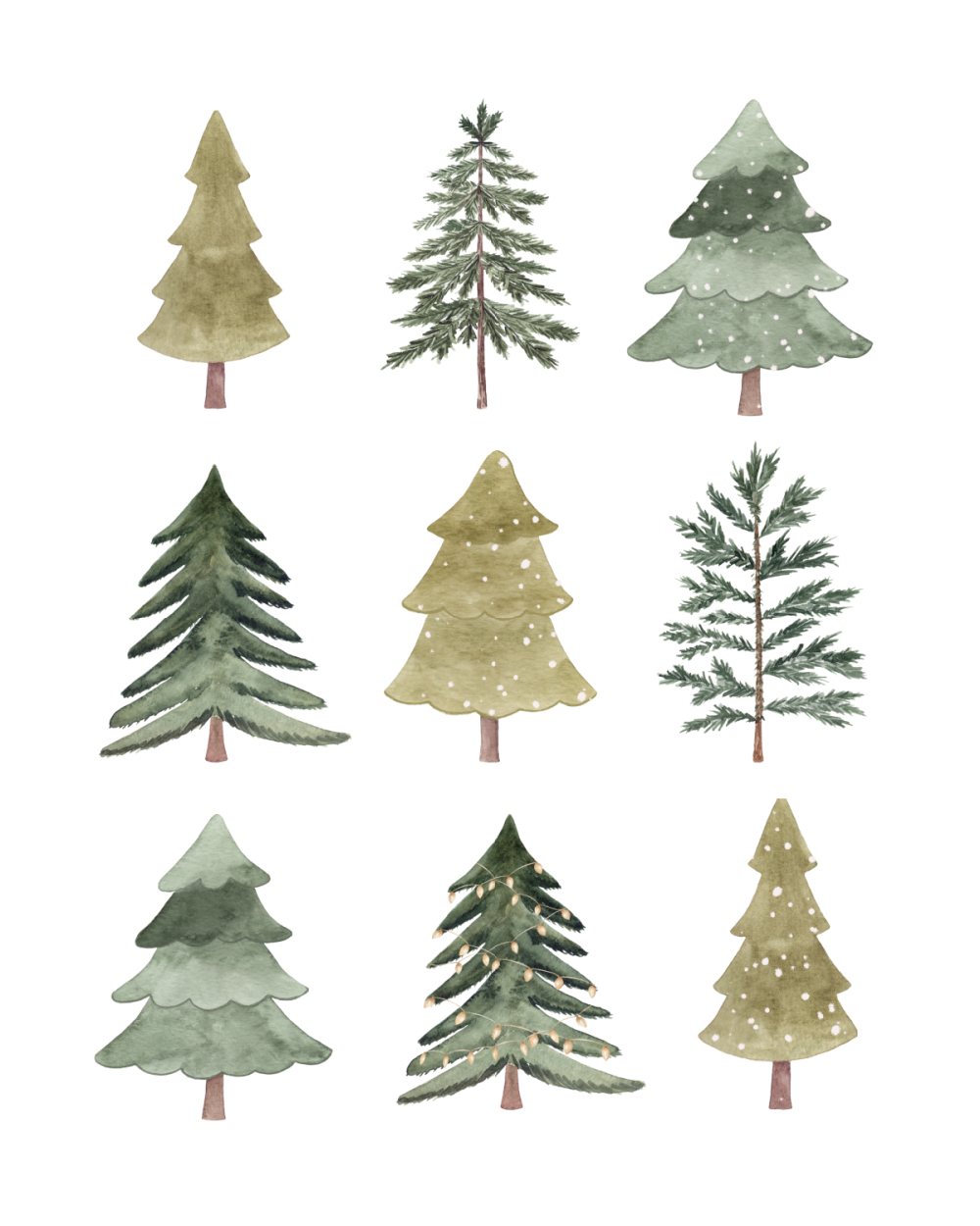 Free Printable Christmas Tree Art - Clean And Scentsible within Printable Images Of Christmas Trees