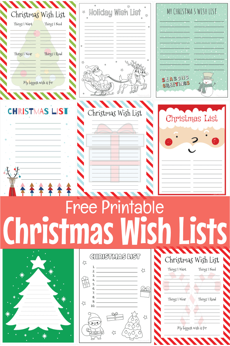 Free Printable Christmas Wish List Templates in Printable Free Christmas List