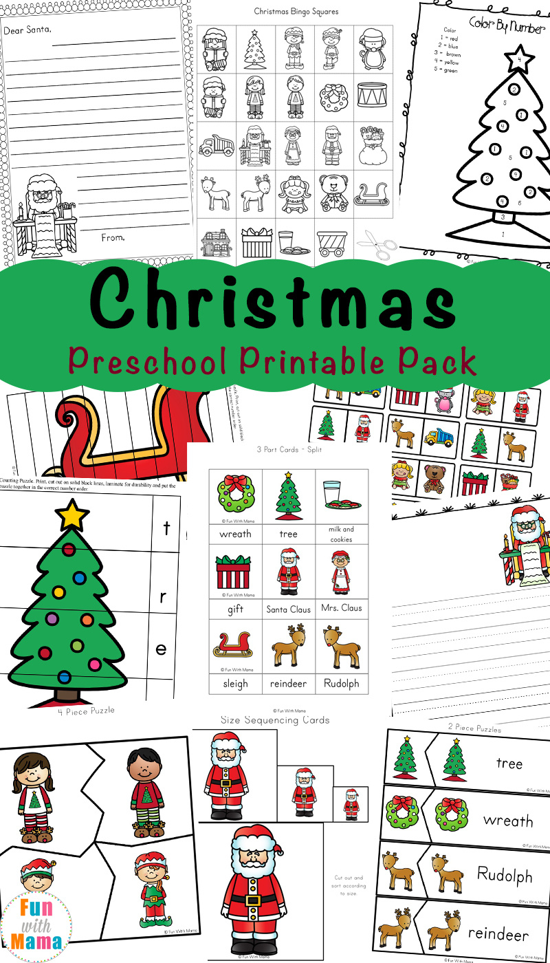 Free Printable Christmas Worksheets - Fun With Mama regarding Preschool Christmas Activities Printables