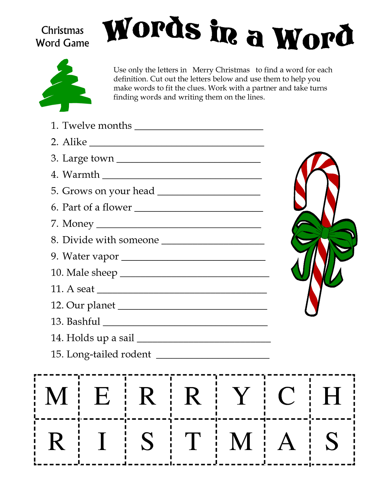 Free Printable Games For Adults in Free Christmas Puzzle Games Printable