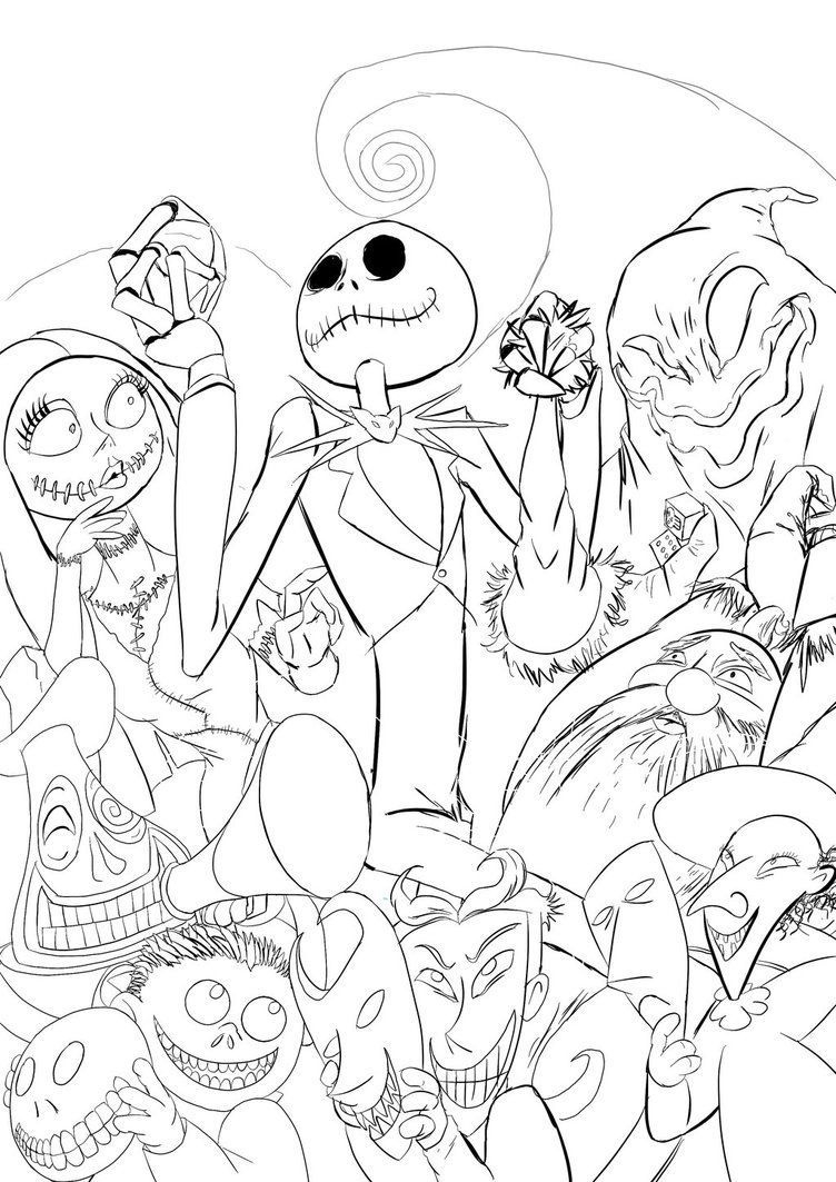 Free Printable Nightmare Before Christmas Coloring Pages - Best within Nightmare Before Christmas Printable