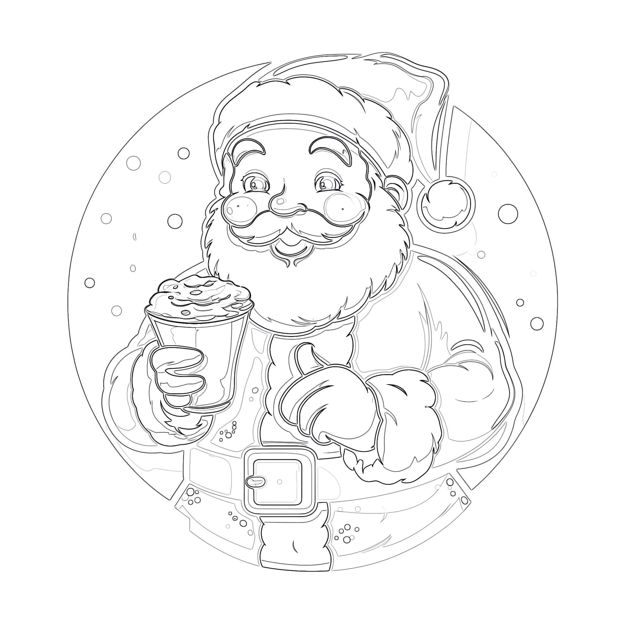 Free Printable Santa Claus Coloring Pages | Coloring Pages Mimi Panda within Free Colouring Pages For Christmas Printable