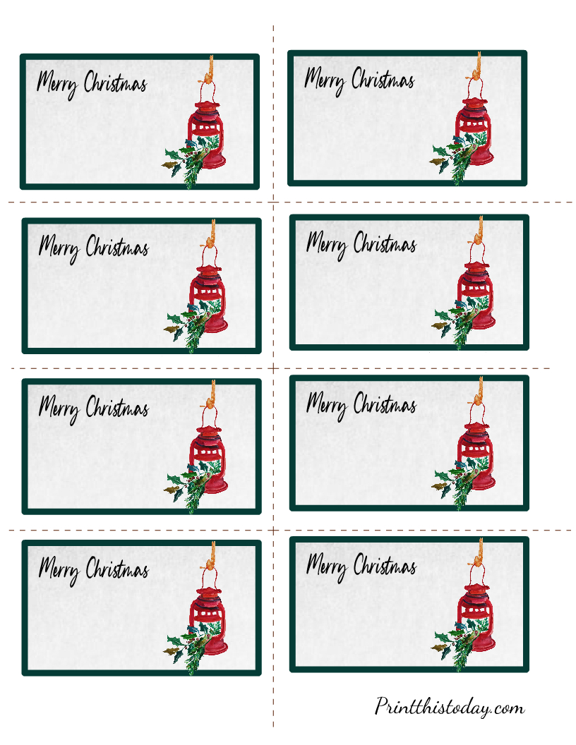 Free Printable Watercolor Christmas Labels for Free Printable Blank Christmas Labels