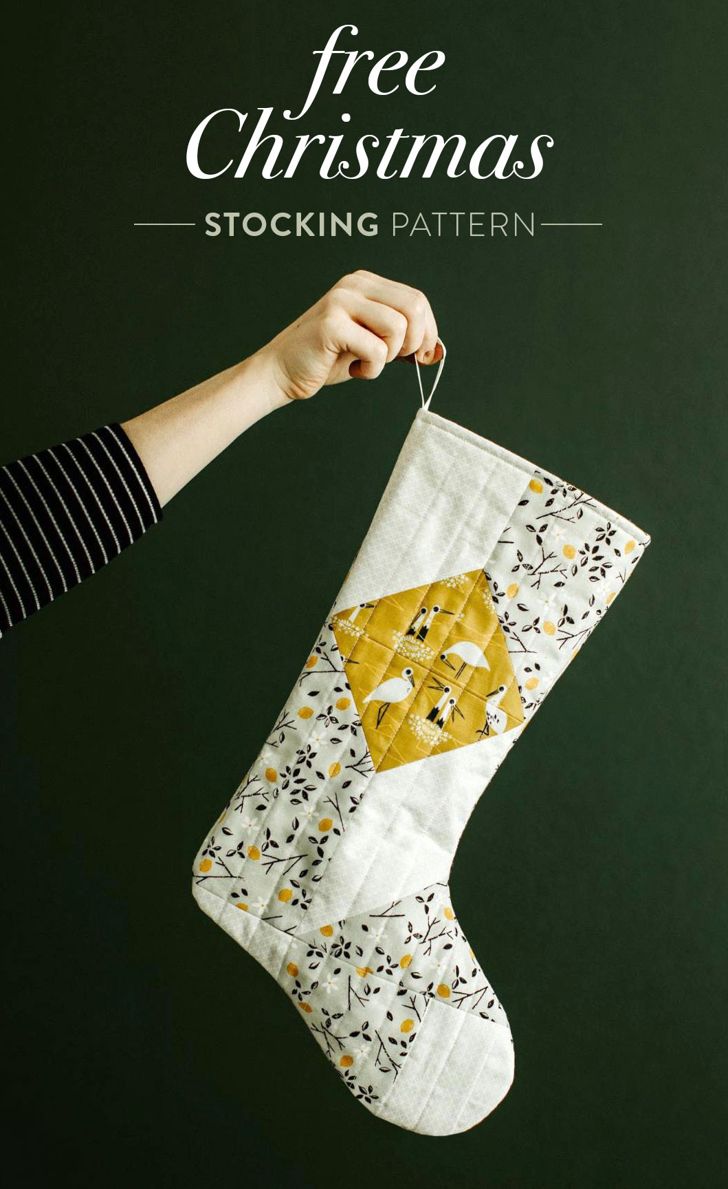 Free Quilted Christmas Stocking Pattern - Suzy Quilts inside Free Printable Christmas Stocking Sewing Patterns