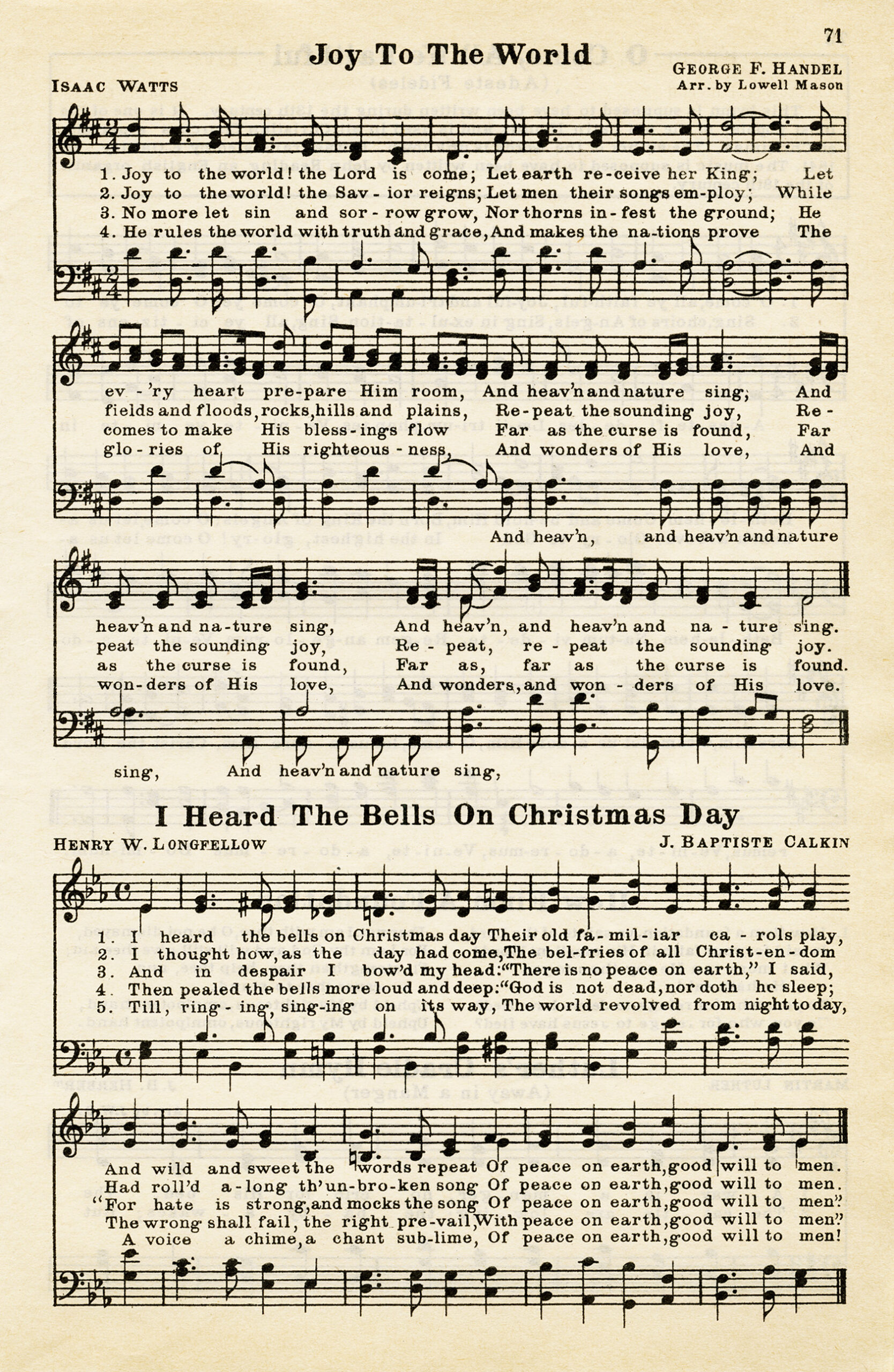 Free Vintage Image ~ Christmas Hymns - The Old Design Shop for Free Printable Vintage Christmas Music Sheets