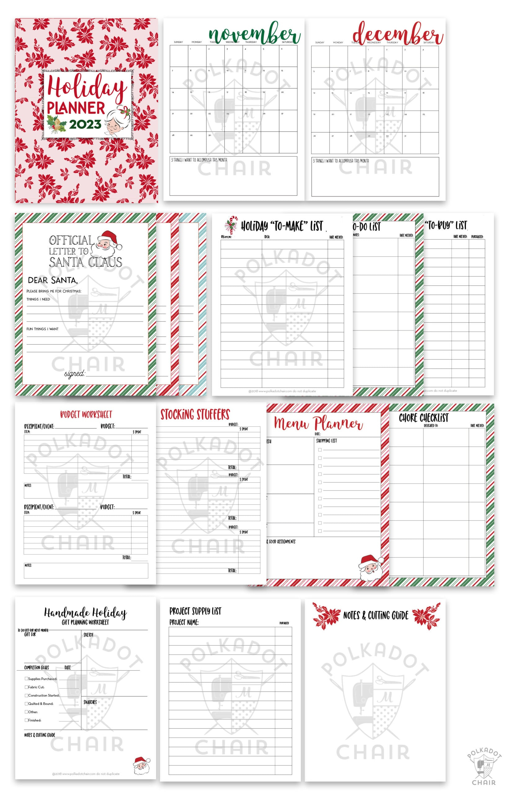 Get Organized With Our 2023 Printable Christmas Planner! | Polka in Free Christmas Planner Printables