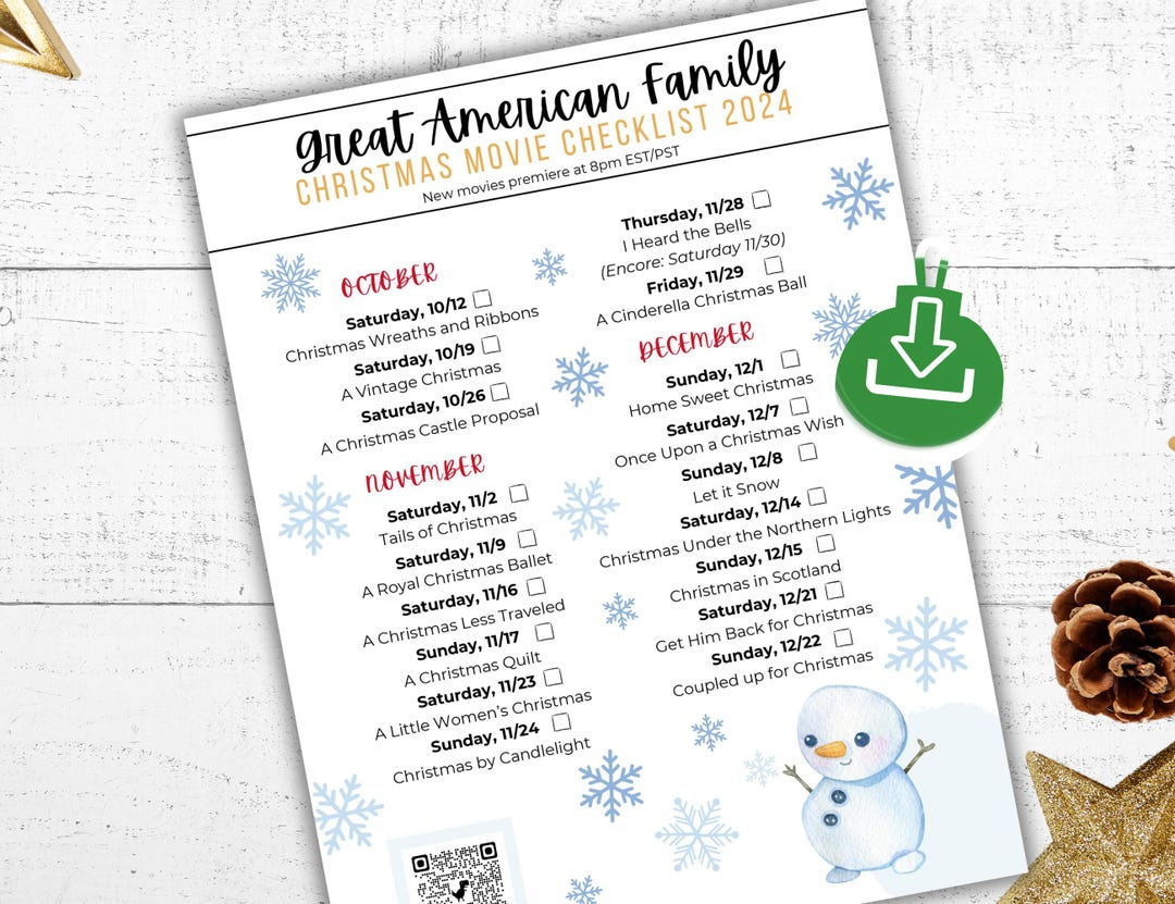 Great American Family 2024 Christmas Movie Schedule Printable with Gac Christmas Movies 2024 Schedule Printable Free