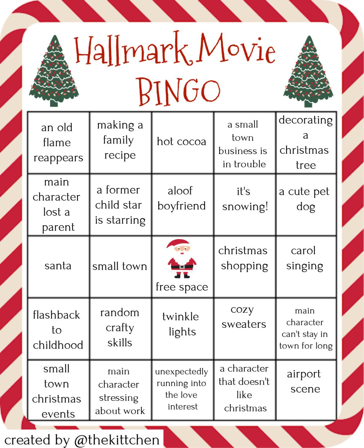 Hallmark Movie Bingo | Cheesy Christmas Movie Bingo within Christmas Movie Bingo Printable