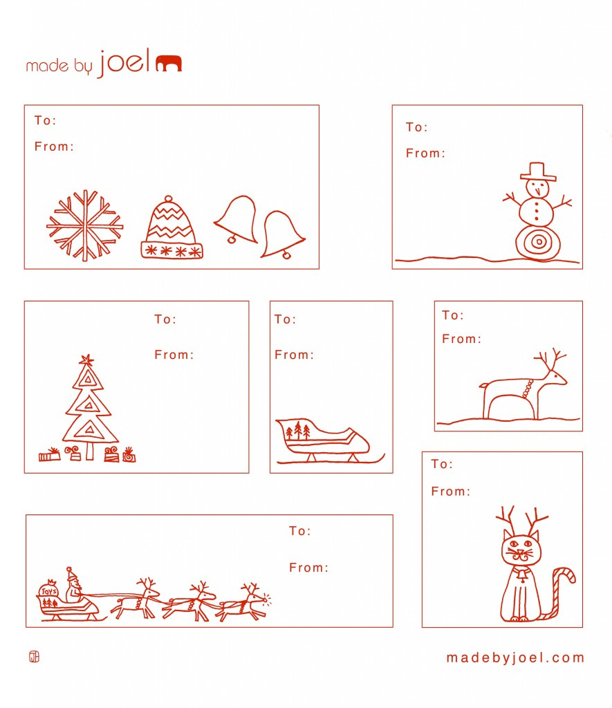 Holiday Gift Tag Templates – Madejoel for Free Christmas Gift Labels Printable