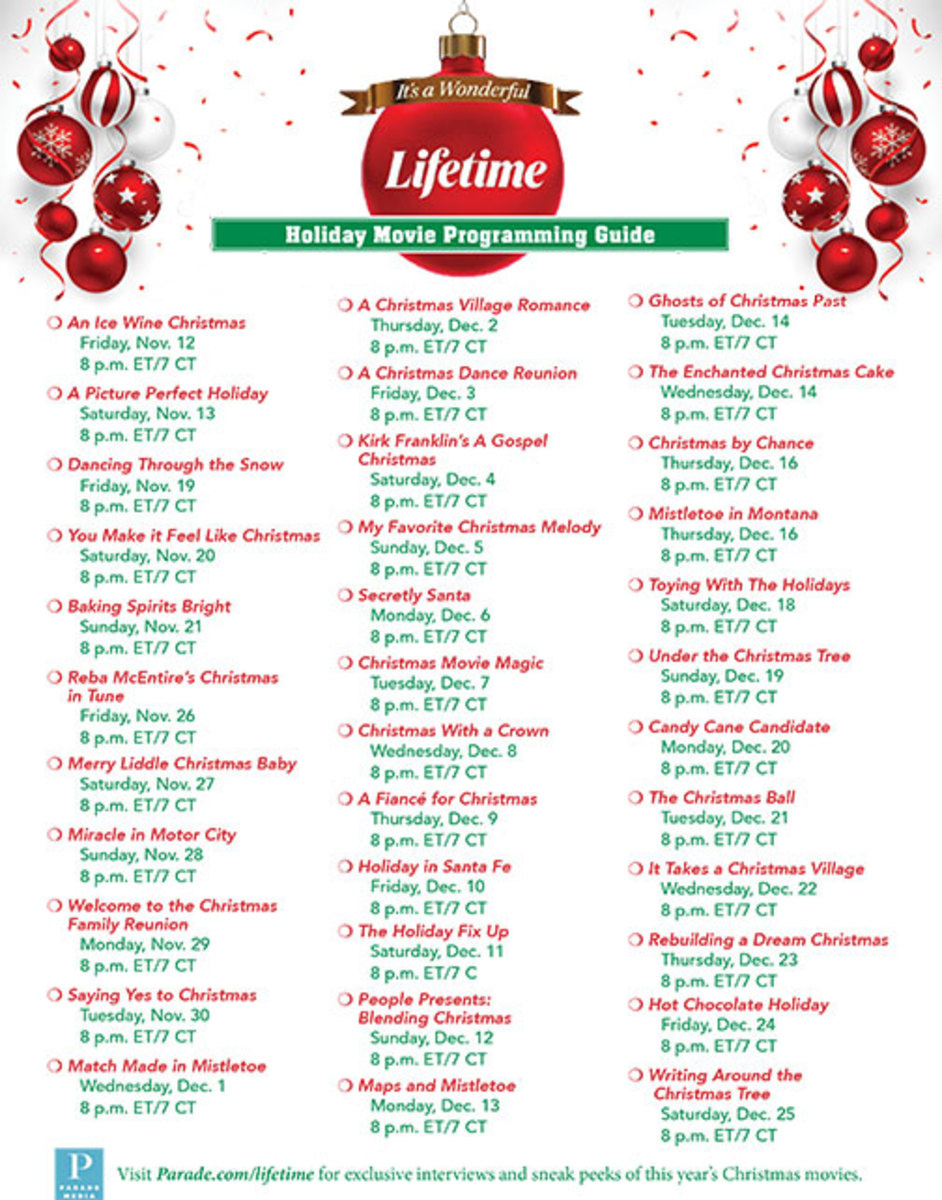 Lifetime Christmas Movies Schedule (2021): List, Times, How To with Printable List Of Lifetime Christmas Movies