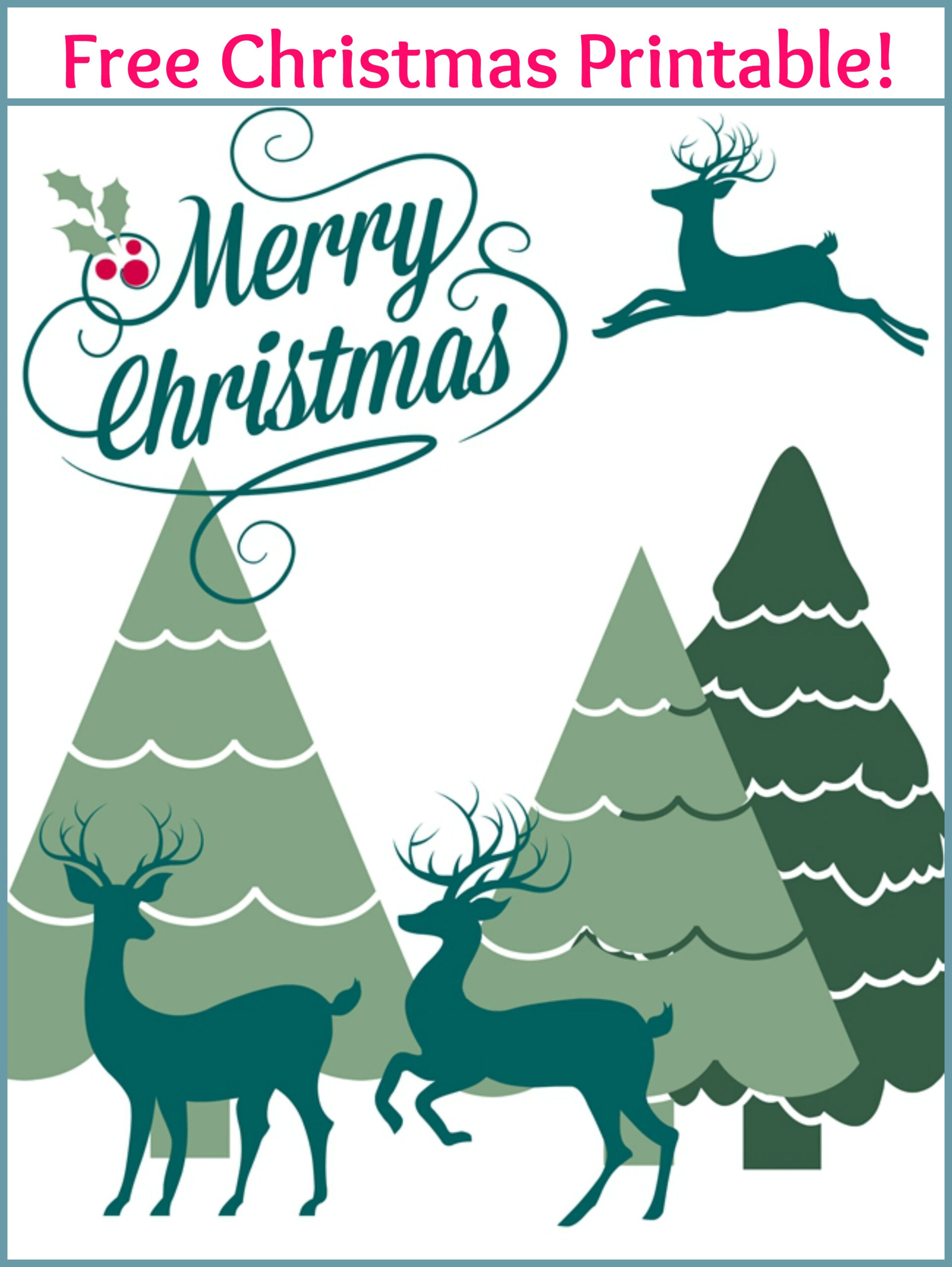 Merry Christmas Free Printable - Live Creatively Inspired regarding Merry Christmas Printable Free