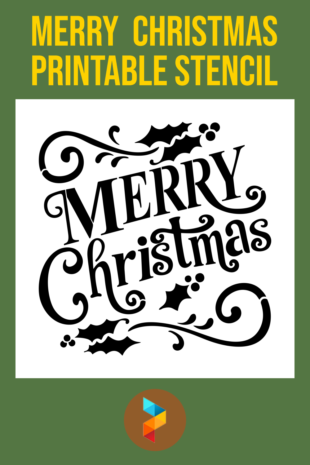 Merry Christmas Stencil - 15 Free Pdf Printables | Printablee throughout Printable Stencils For Christmas