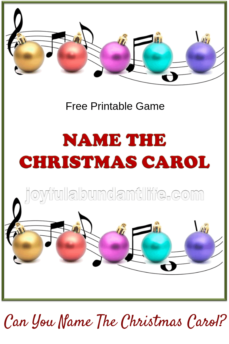 Name The Christmas Carols – Printable Game – Joyful Abundant Life with Christmas Song Picture Games Printable Free