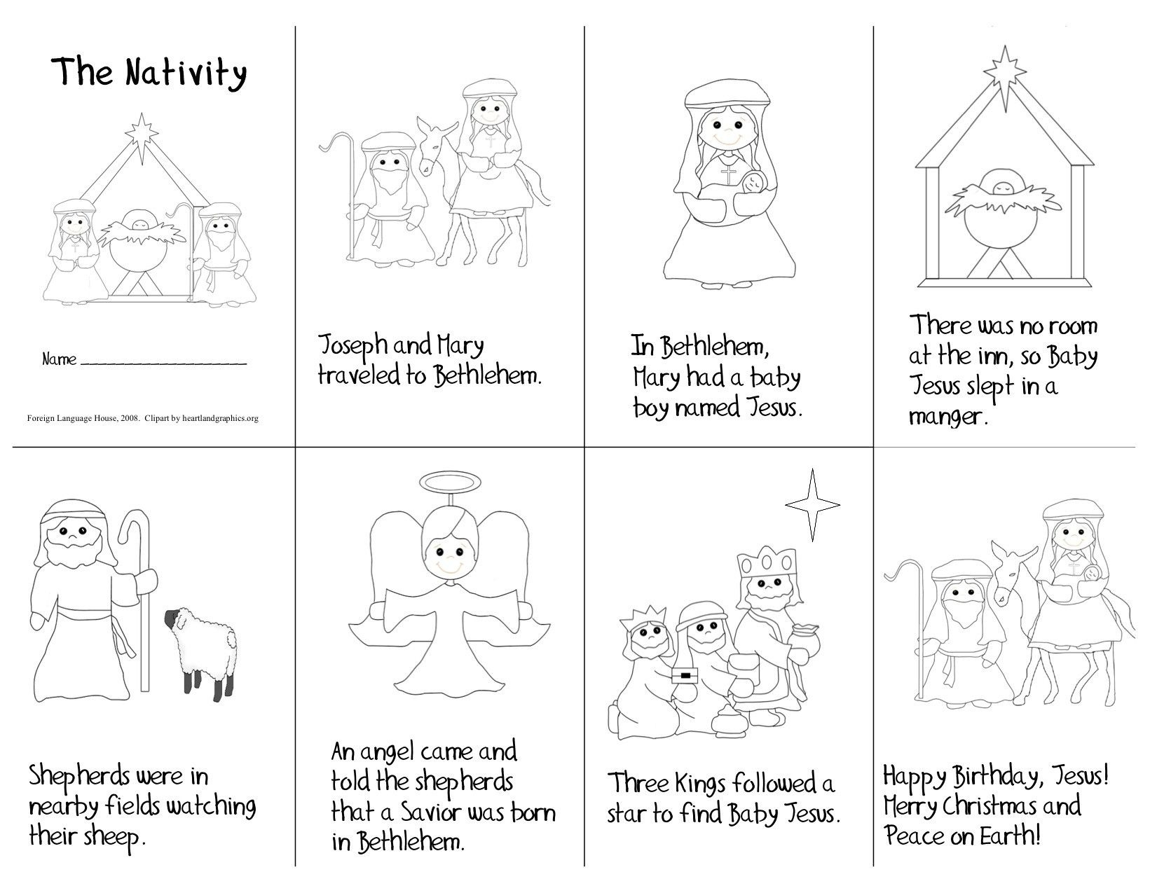 Nativity Story Book - 10 Free Pdf Printables | Printablee intended for Christmas Story Free Printable